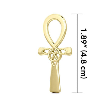 Celtic Ankh Solid Gold Pendant GPD5664 - Jewelry